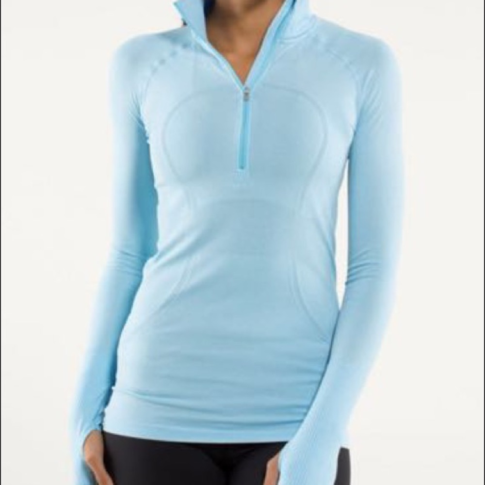 Lululemon Light Blue half zip
